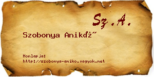 Szobonya Anikó névjegykártya